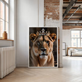 Crowned Lioness | Royal Wildlife Wall Art Print - Print